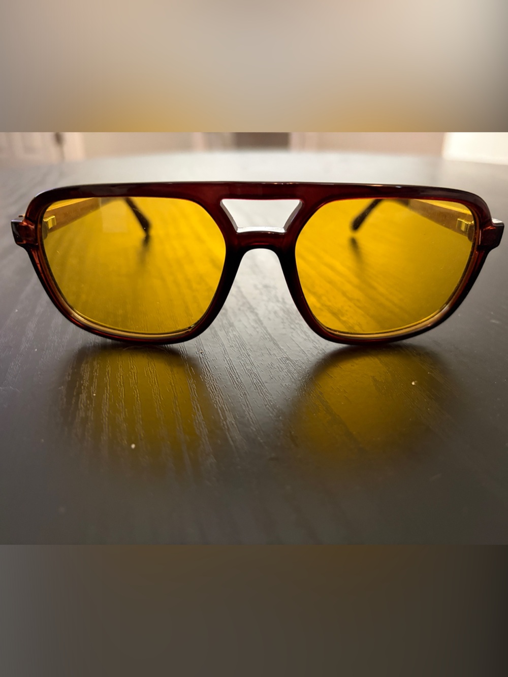 Shwood camp glacier sunglasses yellow/brown